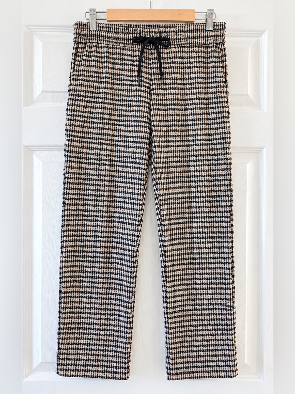 Liverpool Black & Cream Houndstooth Drawstring Soft Pants